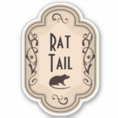 Ratten-Schwanz-Apothekensiegel Aufkleber (Vorderseite)