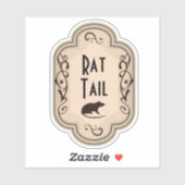 Ratten-Schwanz-Apothekensiegel Aufkleber (Blatt)