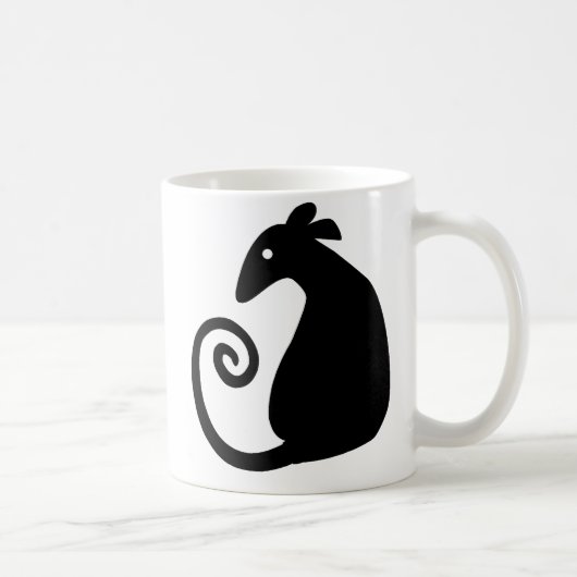 Ratten-Silhouette-Tasse Kaffeetasse (Rechts)