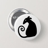 Ratten-Silhouetteknopf Button (Vorne & Hinten)