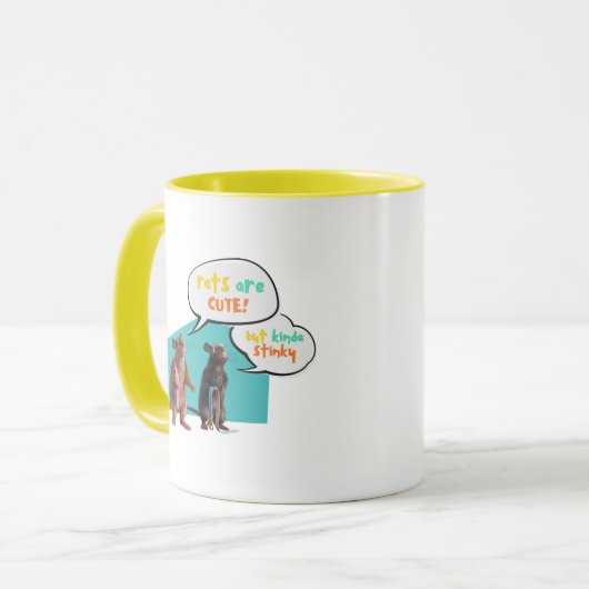 Ratten sind Niedlich, aber Kinda Stinky Tasse (Vorderseite Links)