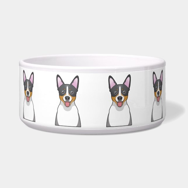 Ratten-Terrier-Cartoon Napf (Vorderseite)
