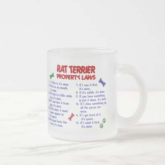 RATTEN-TERRIER-Eigentums-Gesetze 2 Mattglastasse (Rechts)