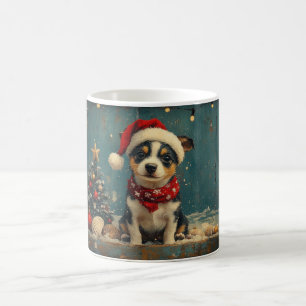 Ratten Terrier Hund Weihnachten Vintage Strand Kaffeetasse