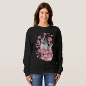Ratten Terrier Kirschblüten Blumen Sweatshirt (Vorne ganz)