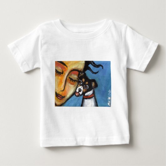 Ratten-Terrier-Kuss Baby T-shirt (Vorderseite)