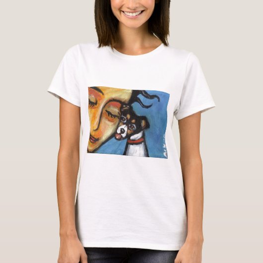 Ratten-Terrier-Kuss T-Shirt (Vorderseite)