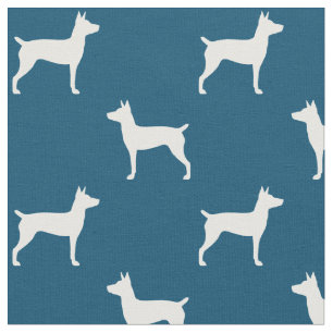 Ratten-Terrier-Silhouette-Muster Stoff
