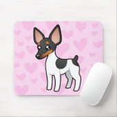 Ratten-Terrier-/Spielzeugfox-Terrier-Liebe Mousepad (Mit Mouse)