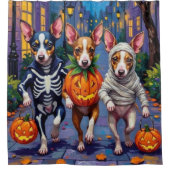 Ratten Terrier Trick-or-Treating Halloween-Kostüme Duschvorhang (Vorderseite)