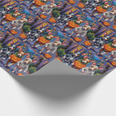 Ratten Terrier Trick-or-Treating Halloween-Kostüme Geschenkpapier (Ecke)