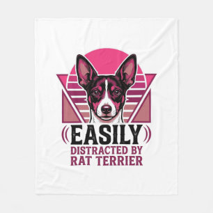 Ratten Terrier Vintage leicht ablenkbares Hundeshi Fleecedecke