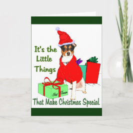 Ratten-Terrier-Weihnachtsgeschenke Feiertagskarte