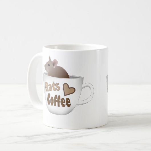 Ratten und Kaffee Kaffeetasse (Vorderseite Links)