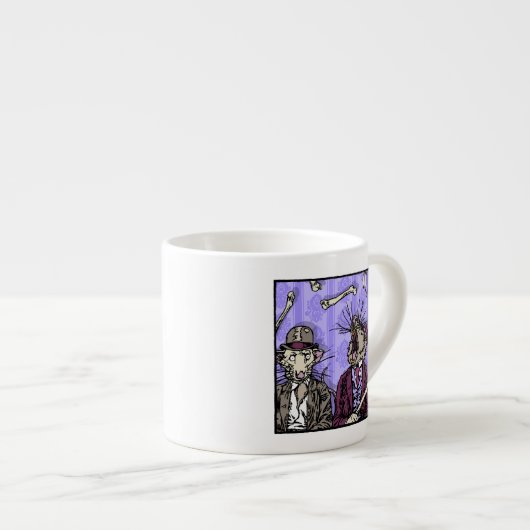 Ratten und Knochen - Pop Goth Nightmare Surreal 6 Espressotasse (Vorderseite Rechts)