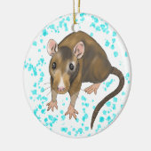 Ratten-Wasserfarbe Keramik Ornament (Links)