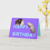 Ratten zum Geburtstag Karte (Gelbe Blume)