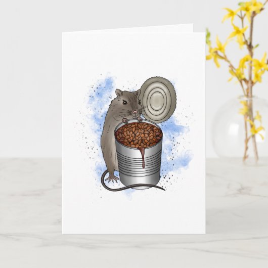 Rattenbohnen und Bake | Geburtstag Karte (Gelbe Blume)