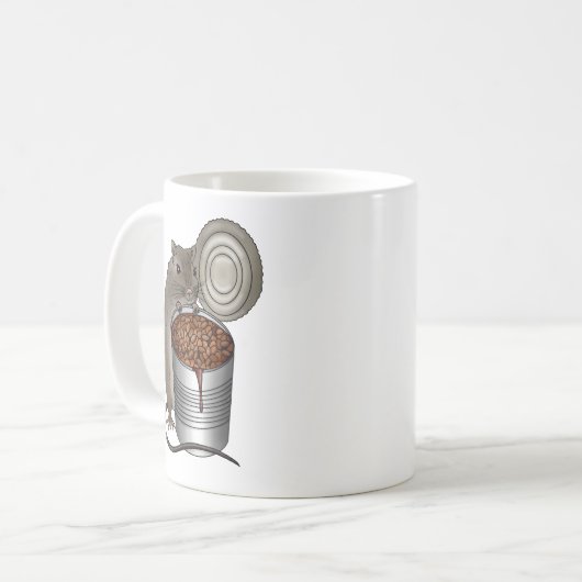 Rattenbohnen und Bake Kaffeetasse (Vorderseite Links)