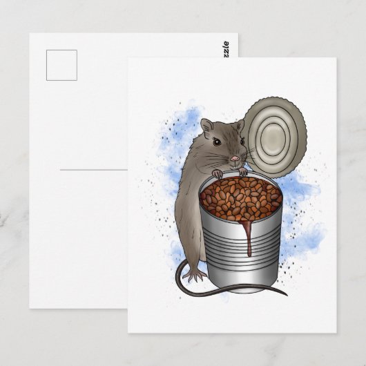 Rattenbohnen und Bake Postkarte (Vorne/Hinten)