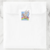 Rattenengel-Aufkleber Quadratischer Aufkleber (Tasche)