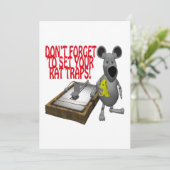 Rattenfallen Einladung (Stehend Vorderseite)