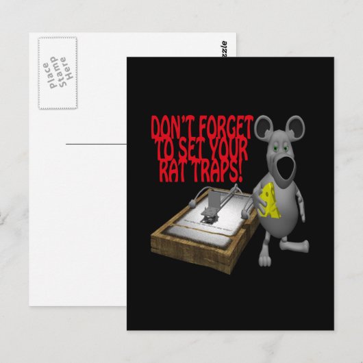 Rattenfallen Postkarte (Vorne/Hinten)