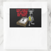 Rattenfallen Rechteckiger Aufkleber (Tasche)