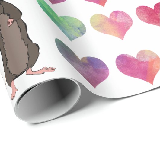 Rattenfellpapier Geschenkpapier (Rolleneckpunkt)