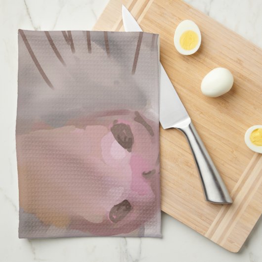 Rattengesicht Handtuch (Viertel Falte)