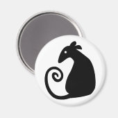 Rattenmagnet auf der Silhouette Magnet (Vorderseite/Rückseite)
