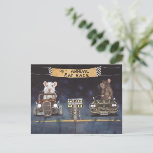 Rattenrasse Postkarte (Stehend Vorderseite)