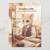 Rattenruhestand Party Einladung (Vorne/Hinten)