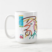 Rattens Nest Abstrakt Modern Art Illustration Tass Kaffeetasse (Links)