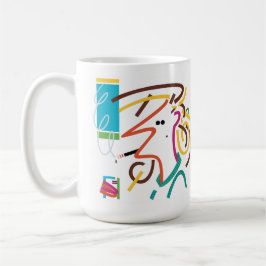 Rattens Nest Abstrakt Modern Art Illustration Tass Kaffeetasse