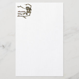 Rattern Sie mein Knochen-Skelett-Briefpapier Briefpapier