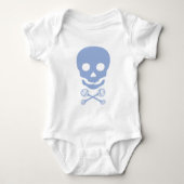 Rattern Sie mich Bauholz-Piraten-Shirt Baby Strampler (Vorderseite)