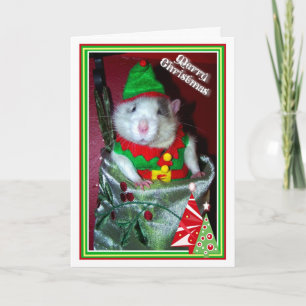 Rattie Elf Feiertagskarte