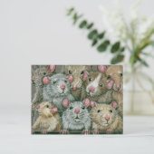 Rattie-Wiedersehen-Ratten-Bündel Postkarte (Stehend Vorderseite)