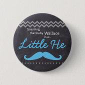 "Ratting baby Boy" - "Little He"-Genderoffenbarung Button (Vorderseite)