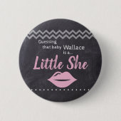 "Ratting baby Girl" - "Little She"-Gender-Bericht Button (Vorderseite)