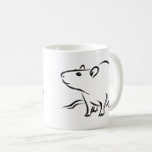 Rattitude, die Ratten-Dame Kaffeetasse (VorderseiteRechts)