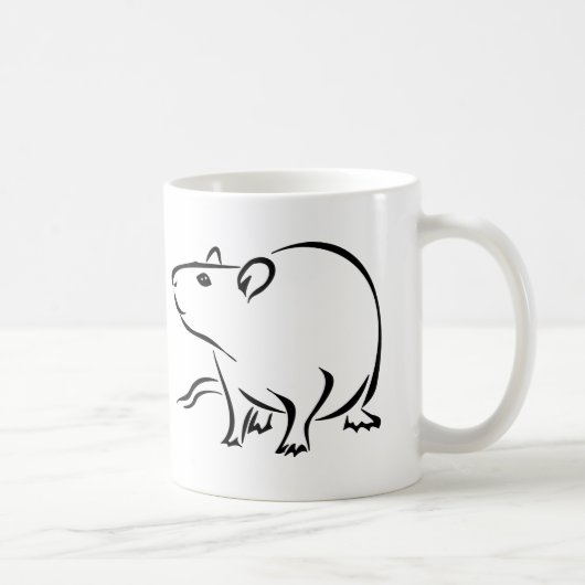 Rattitude, die Ratten-Dame Kaffeetasse (Rechts)