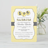 Rattle and Roll YEL Einladung (Stehend Vorderseite)