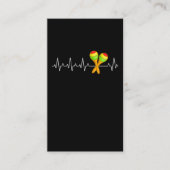 Rattle Heartbeat Schlagzeug Instrument Rattle Play Visitenkarte (Vorderseite)