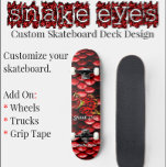 Rattle Snake Custom Skateboard Deck<br><div class="desc">Rattle Snake Custom Skateboard Deck Beruflich Red Snake Skinned / Rattle Snake Outdoor Skateboard Deck. Passen Sie die Größe Ihres Skateboards bei Ihrer Bestellung an. Perfekt für: Skateboarding,  Recreational Play,  Ramp Riding,  Alltagsreisen und Reiten. Nicht inbegriffen: Räder,  Lastwagen,  Riser,  Gurtband,  Hardware</div>