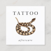 Rattle Snake Tattoo Aftercare Instructions Modern Quadratische Visitenkarte (Vorderseite)