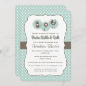 Rattle und Roll Einladung (Vorne/Hinten)