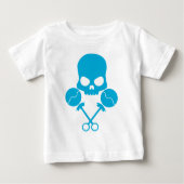 Rattler-Schädel - in Todesherausforderndem Blau! Baby T-shirt (Vorderseite)