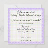 Rattles Baby Gender Reveal Party Einladung (Rückseite)